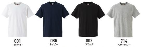 5999-01 5.6オンス ヘヴィーウェイト Tシャツ カラーバリエーション画像